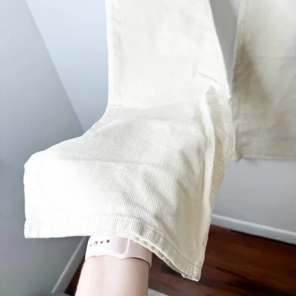 NWT Anthropologie DL1961 Rachel Flare Corduroy Pants Cords in Cream Size 29 - Picture 9 of 10